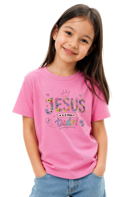 Camiseta Infantil Jesus é o Meu Tudo