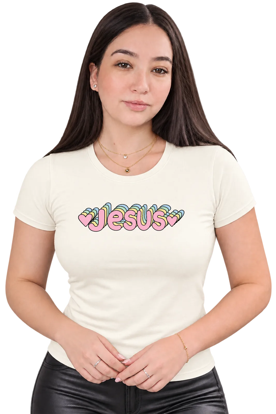Baby Look Jesus 02 — Off White — foto 1 de 2