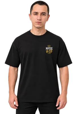 Camiseta Oversized Mateus 6:33 — Preta — miniatura 3