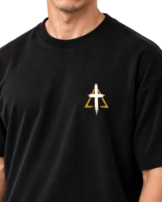 Camiseta Oversized Pai, Filho e Espírito — costas